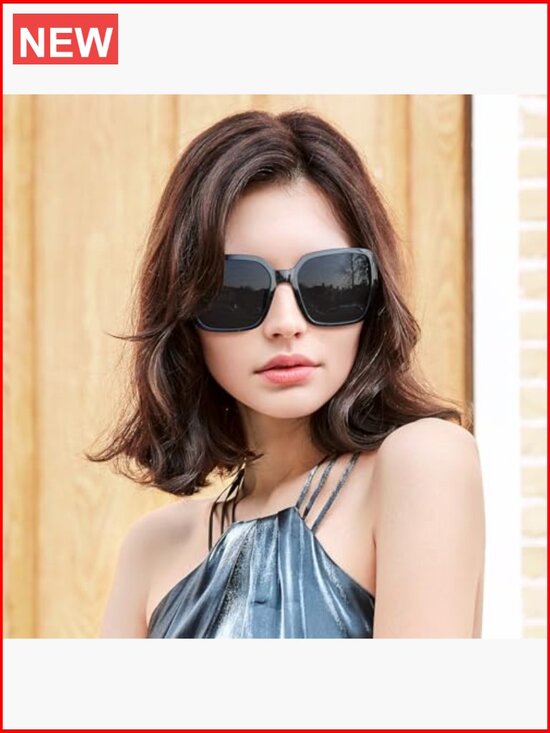 Polarized Oversized Square Sunglasses UV400 Protection main image 4